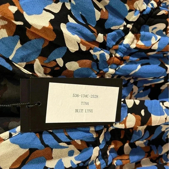 NWT Rails Tina Botanical Print Midi Dress Blue Lynx S - Picture 4 of 5